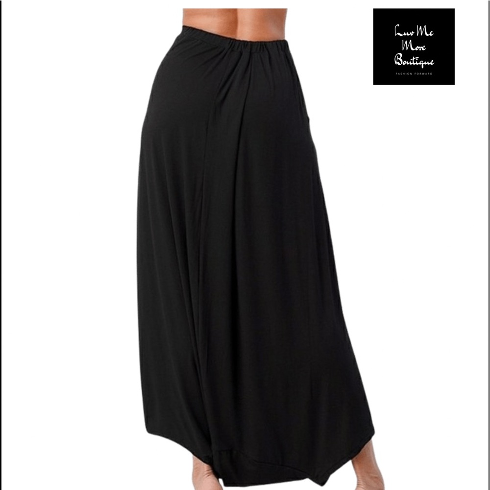 Black Harem Skirt Pants
